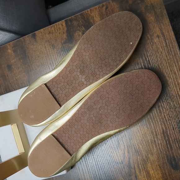 Lilly Pulitzer Gold Ballet Flats Sz. 10 - Picture 5 of 8